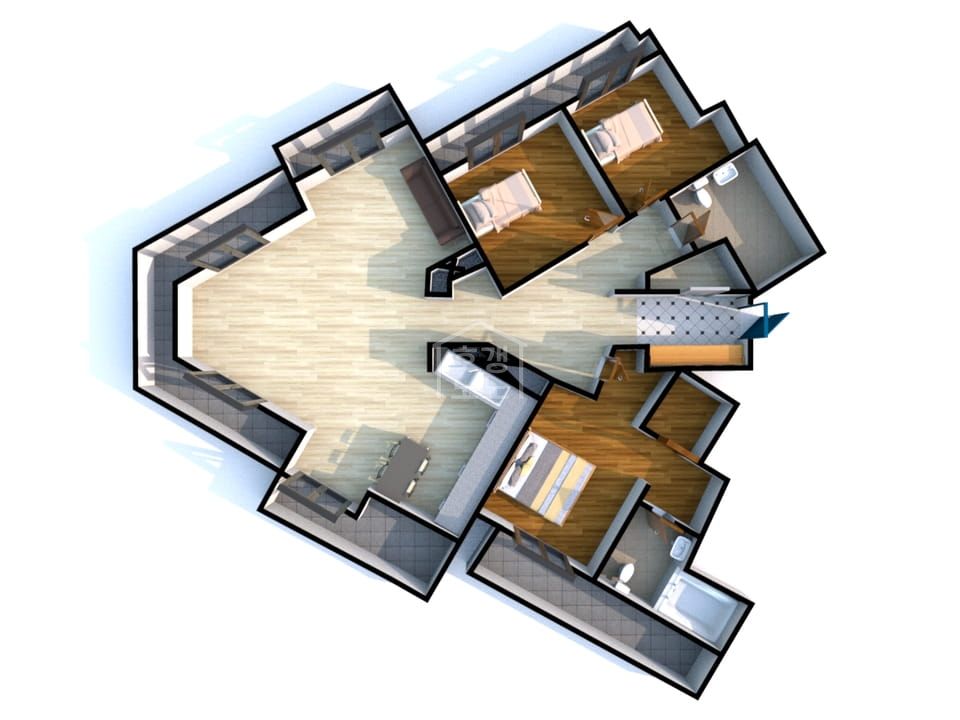 Black and white apartment floor plan used as grunge aesthetic wallpaper inspiration